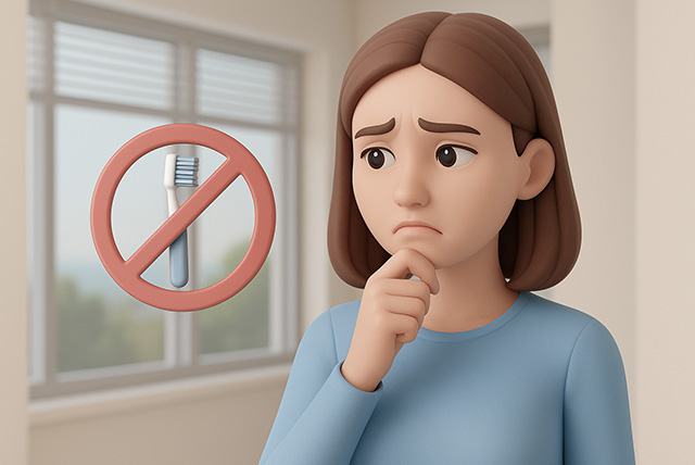 外出先で歯磨き