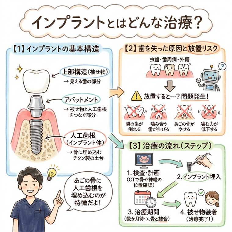 インプラントとはどんな治療？の図解